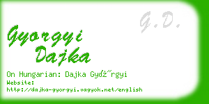 gyorgyi dajka business card